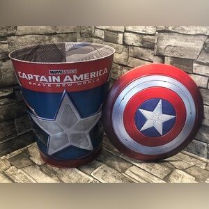 Regal Captain America 3 Popcorn Bucket With Shield Lid